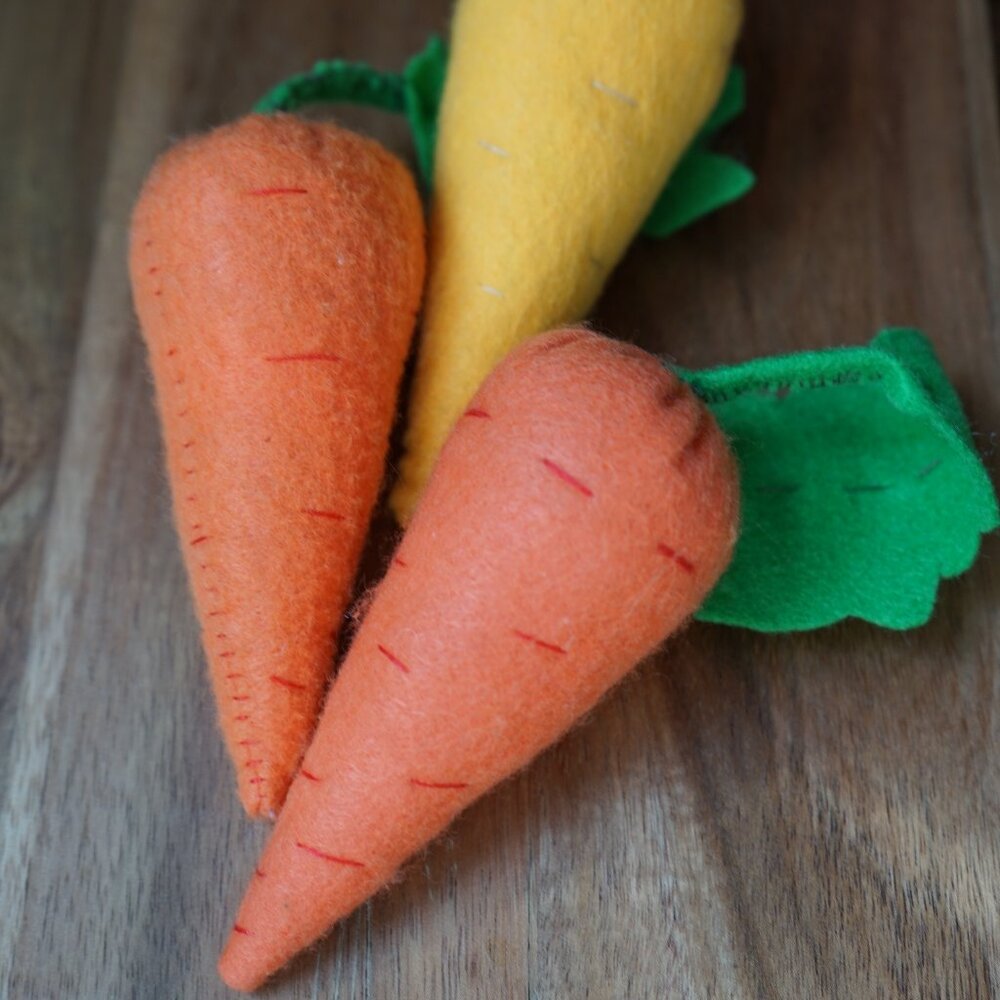 Hand Sewn Play Food Carrot